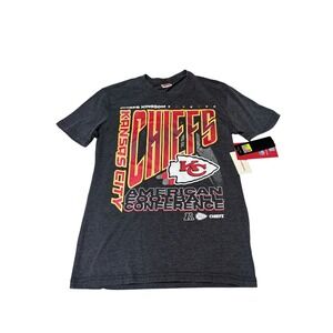 NWT Lucky Brand Kansas City Chiefs NFL T-Shirt Mens Small Charcoal Grey Graphic